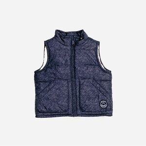 babyGap Blue Grey Sherpa Lined Puffer Vest
